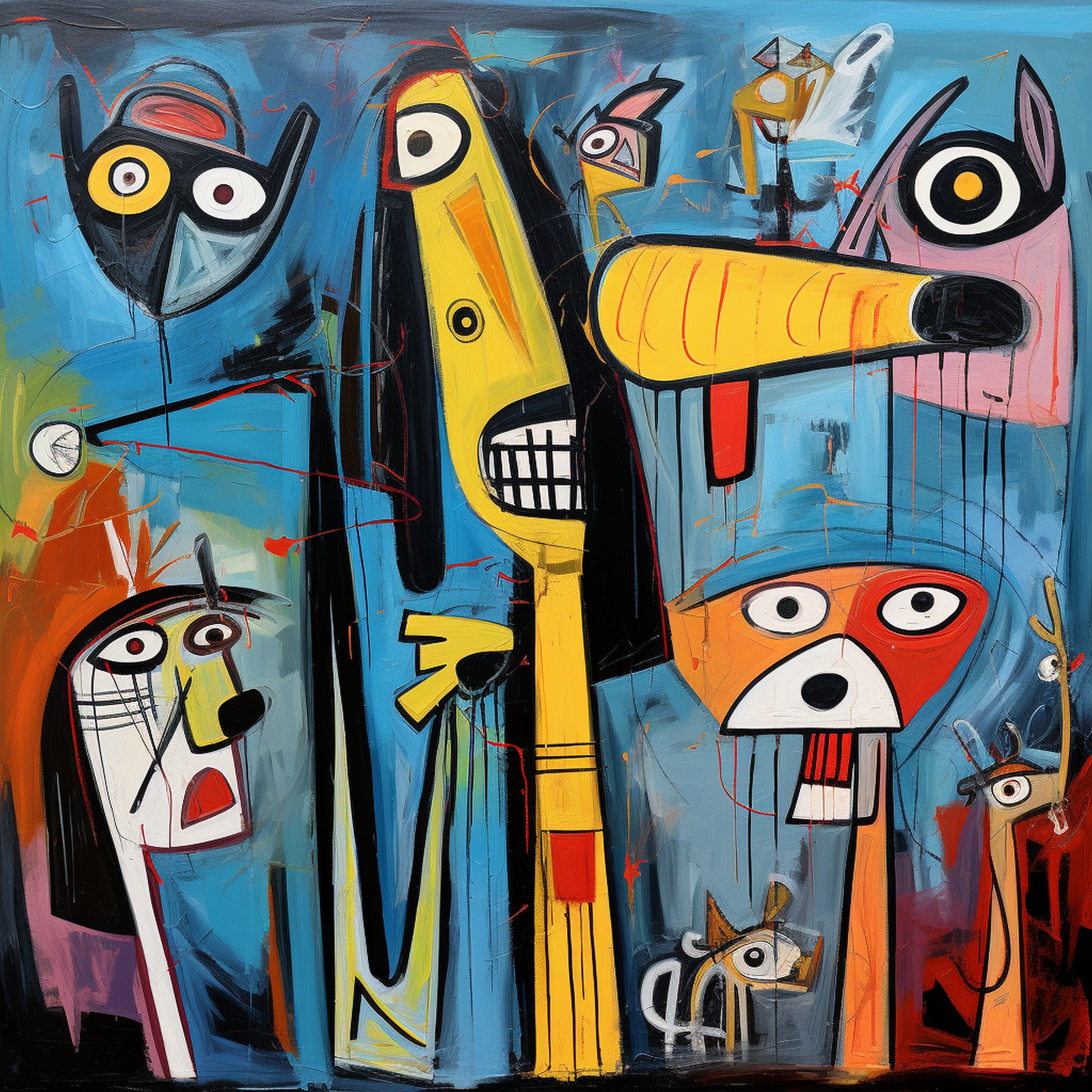 exemple de tableau généré par ia façon picasso