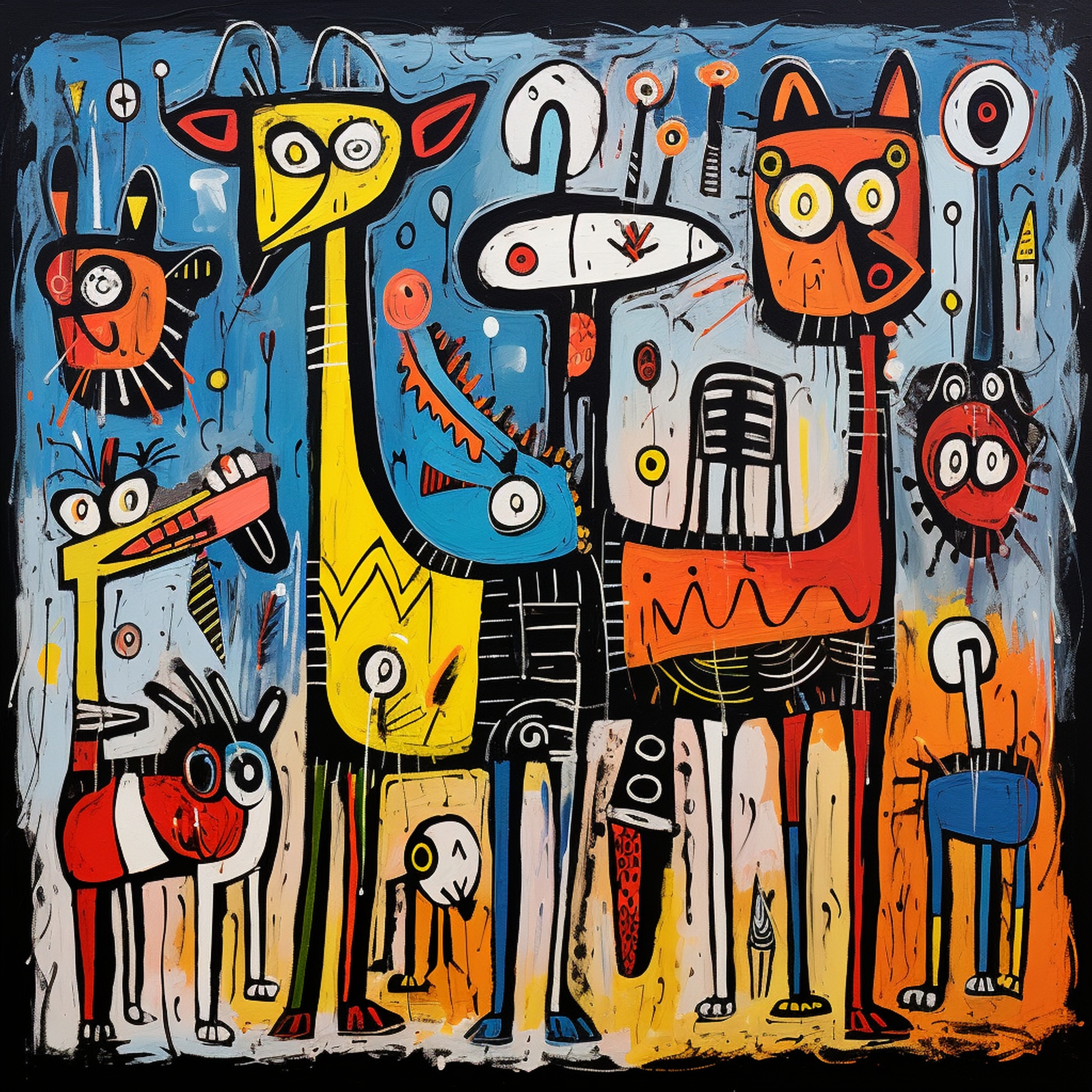 exemple de tableau généré par ia façon picasso