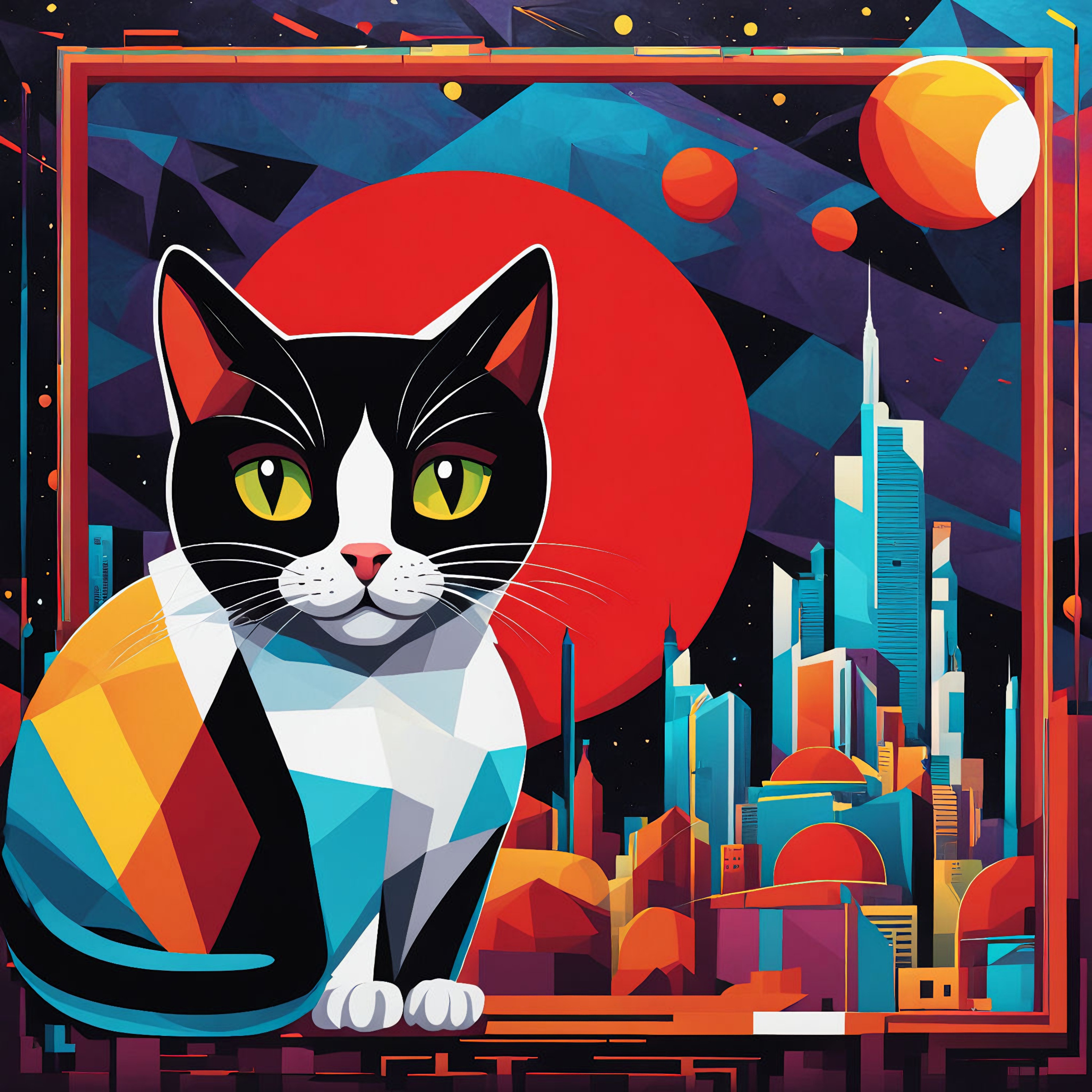 exemple de tableau généré par ia façon picasso